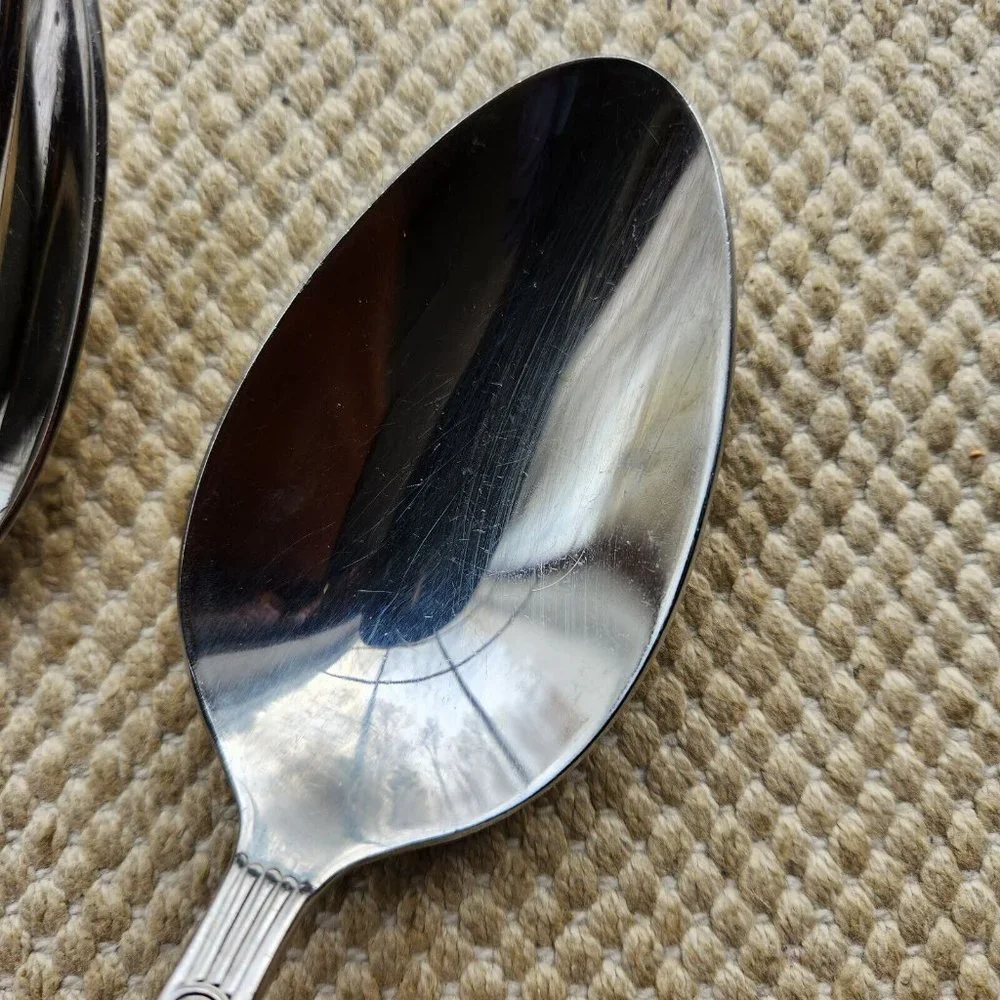 Cuisinart OAKMONT Stainless Ridges 18/10 Glossy Silverware Flatware Table Spoons